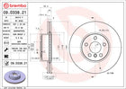 Brembo 09D33821 Front Brake Disc - official Brembo product image