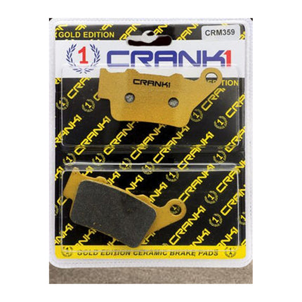 CRANK1 Brake Pads for Ducati Monster 797, Ceramic & Sintered, Front & Rear, in retail packaging