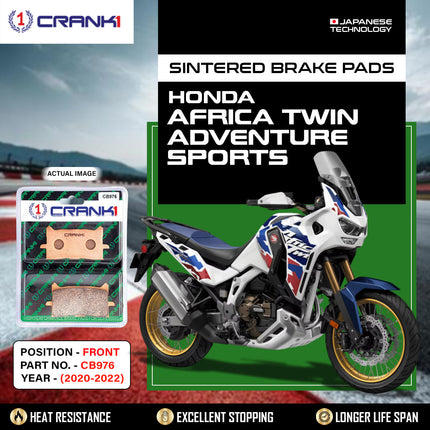 Sintered  Brake Pads For Honda Africa Twin Adventure Sports (2020-2022) - Front - CB976 - 2 Sets - CRANK1
