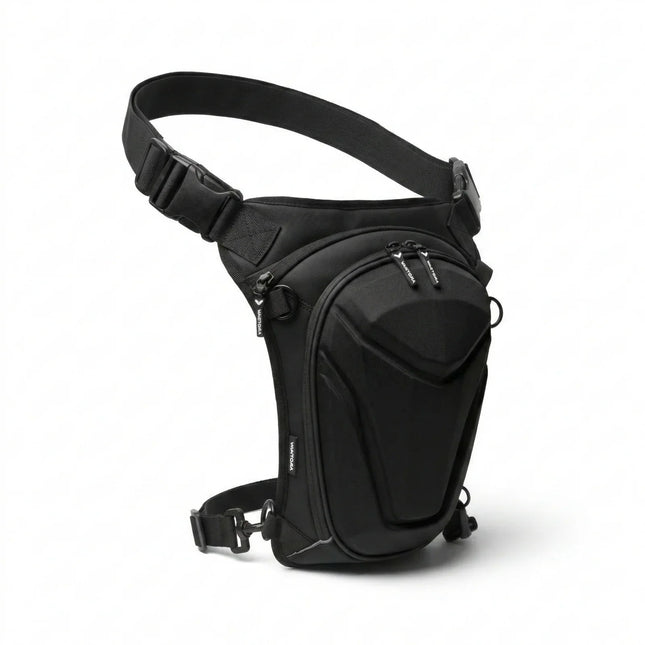 66BHP x Vantora ARC 4-in-1 thigh bag in black, hard shell exterior