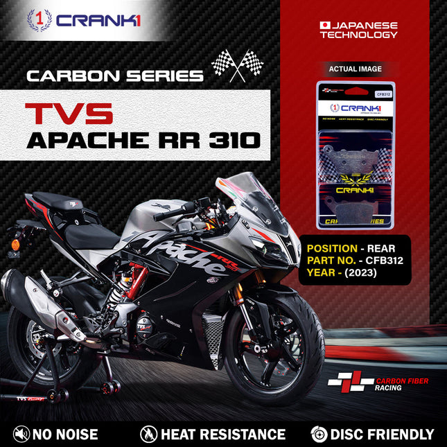 CRANK1 Carbon Brake Pads for TVS Apache RR 310