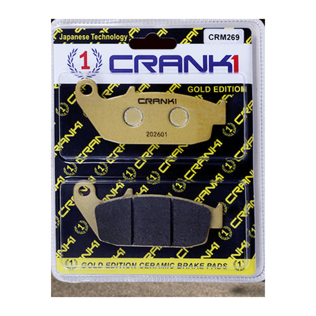 CRANK1 Brake Pads for TVS Apache RTR 160 4V, Ceramic, Rear, in retail packaging