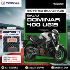 Sintered Brake Pads For Bajaj Dominar 400 UG19 (2019 Onwards) - Front - CB606 - 1 Set - CRANK1