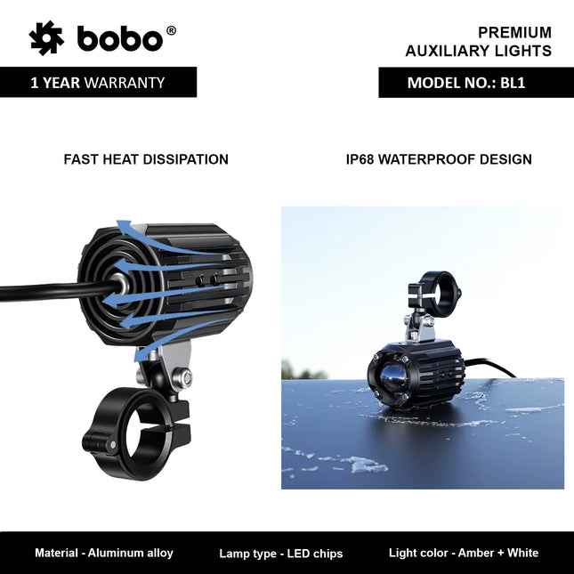 BOBO BL1 60W Auxiliary LED Lights, image 2