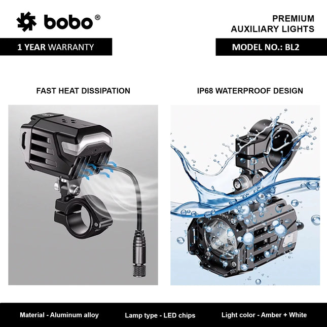 BOBO BL2 90W Auxiliary LED Lights, image 2