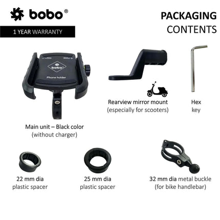 BOBO BM4 Jaw-Grip Motorcycle Phone Mount, image 9