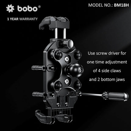 BOBO BM18 PRO Anti-Theft Motorcycle Phone Mount with 15W Wireless & USB-C Charging, image 5