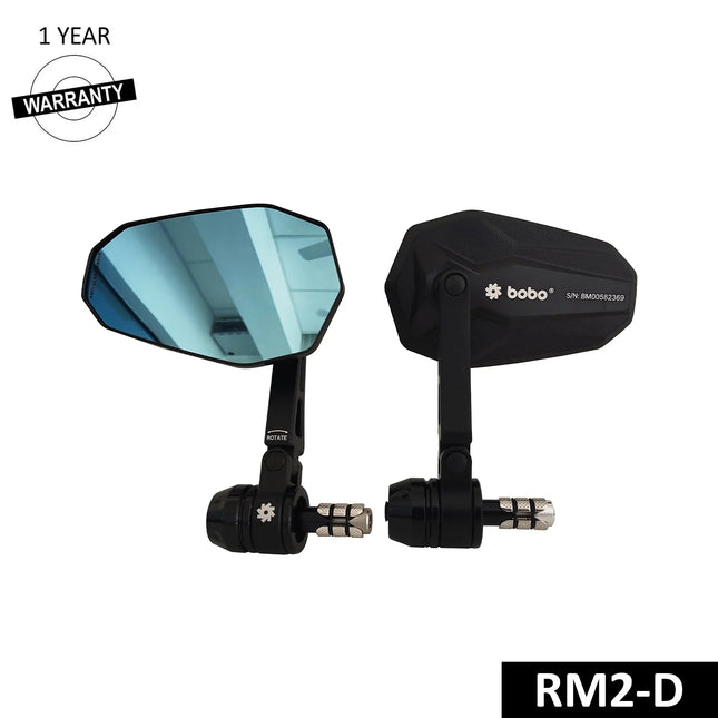 BOBO RM2-D Bar-End Motorcycle Mirror, image 1