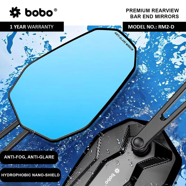 BOBO RM2-D Bar-End Motorcycle Mirror, image 2