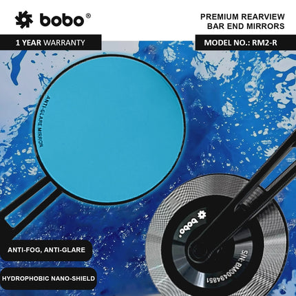 BOBO RM2-R Bar-End Motorcycle Mirror, image 2