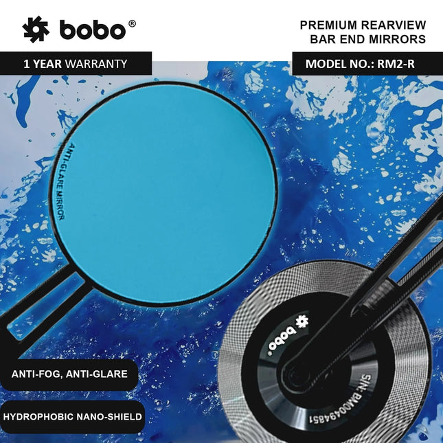 BOBO RM2-R Bar-End Motorcycle Mirror, image 2