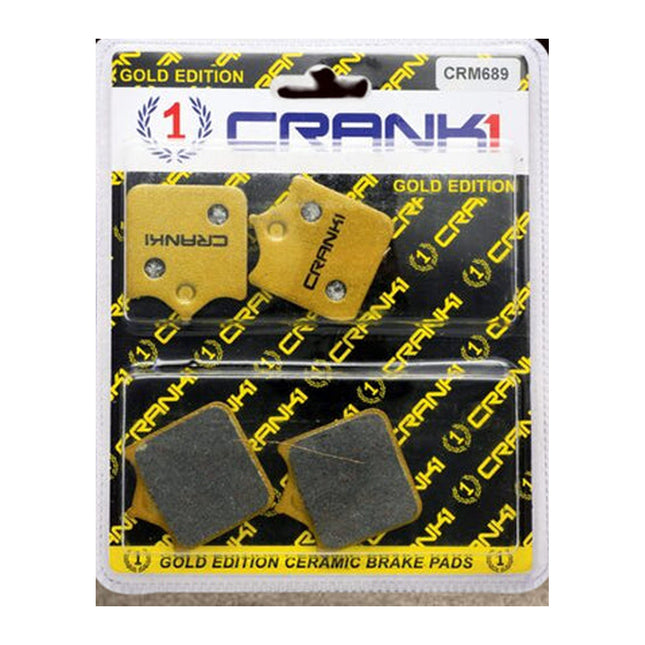 CRANK1 Brake Pads for Benelli TNT 600i, Ceramic & Sintered, Front & Rear, in retail packaging