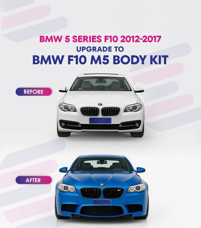 BMW F10 to M5 Body Kit before after