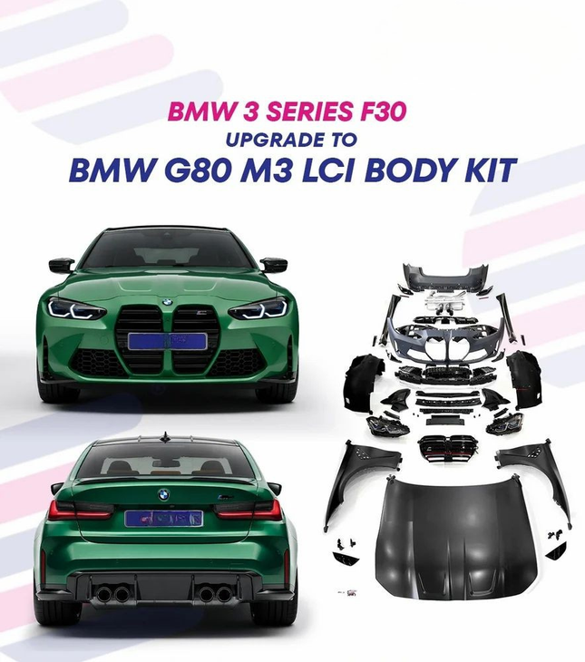 BMW F30 to G80 M3 Body Kit rear
