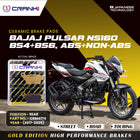 Ceramic Brake Pads For Bajaj Pulsar NS-160 BS4+BS6, ABS+NON-ABS (2017-2025) - Rear - CRM4174 - 1 Set - CRANK1