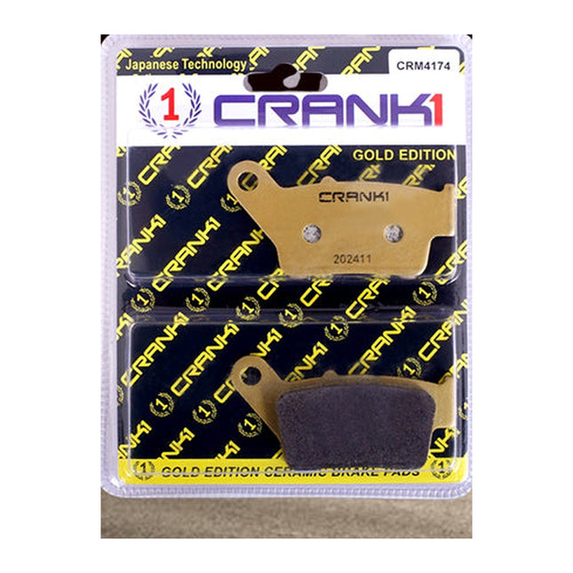 CRANK1 Brake Pads for Bajaj Pulsar N160, Ceramic, Rear, in retail packaging