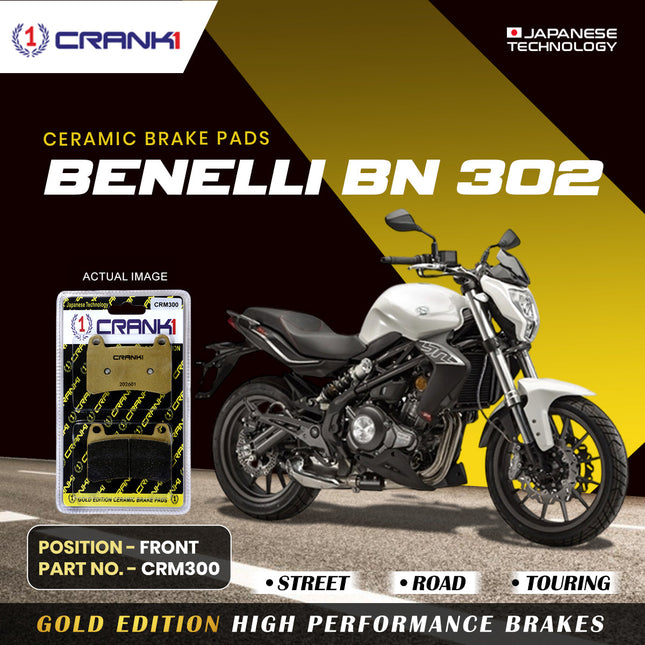 Ceramic Brake Pads For Benelli BN 302 - Front - CRM300 - 1 Set - CRANK1