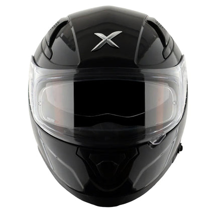 Axor Apex Solid Color Full Face Helmet – Black (Dual Visor, ISI & DOT Certified) Axor