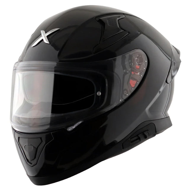 Axor Apex Solid Color Full Face Helmet – Black (Dual Visor, ISI & DOT Certified)