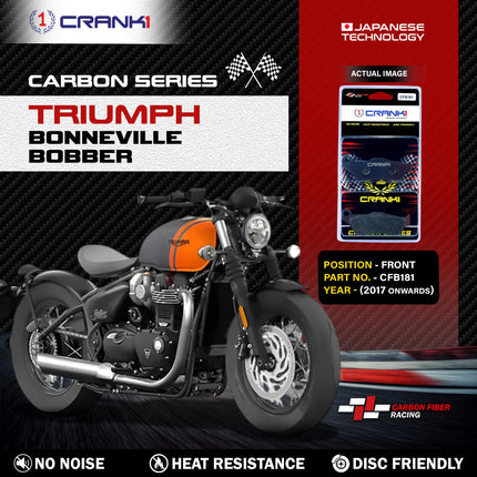 CRANK1 Brake Pads for Triumph Bonneville Bobber — Sintered, Front & Rear