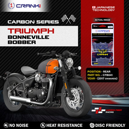 CRANK1 Brake Pads for Triumph Bonneville Bobber — Sintered, Front & Rear