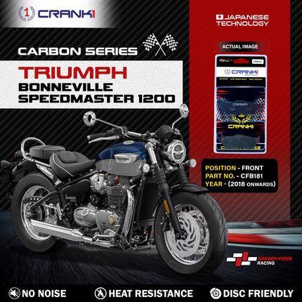 CRANK1 Brake Pads for Triumph Bonneville Speedmaster 1200 — Sintered, Front & Rear