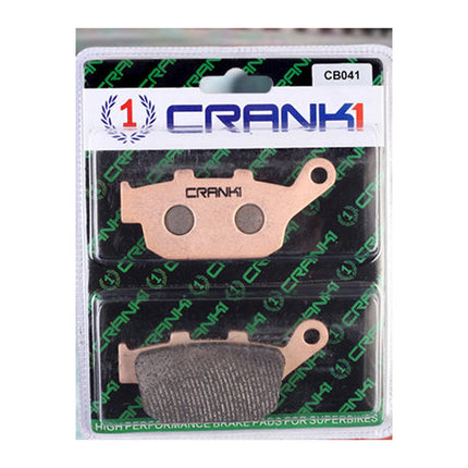 CRANK1 Brake Pads for Triumph Bonneville Speedmaster 1200, Sintered, Front & Rear, in retail packaging