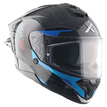 Axor Brutale Kryptic Black Blue Dual Spoiler Helmet Axor