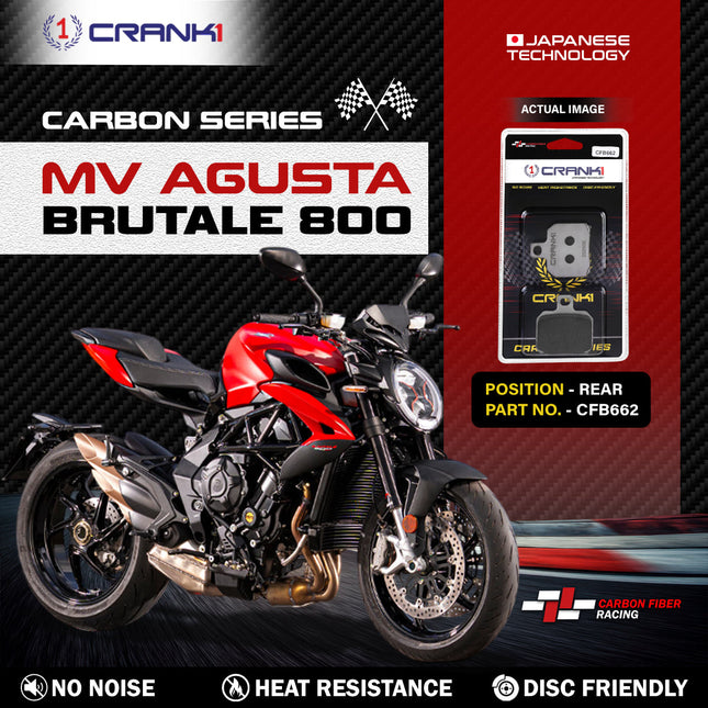 CRANK1 Brake Pads for MV Agusta Brutale 800 — Sintered, Rear