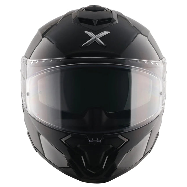 AXOR Brutale Solid Black Dual Spoiler Helmet (ECE/DOT/ISI Certified)