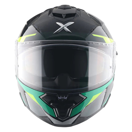 Axor Brutale Kryptic Black Green Dual Spoiler Helmet Axor