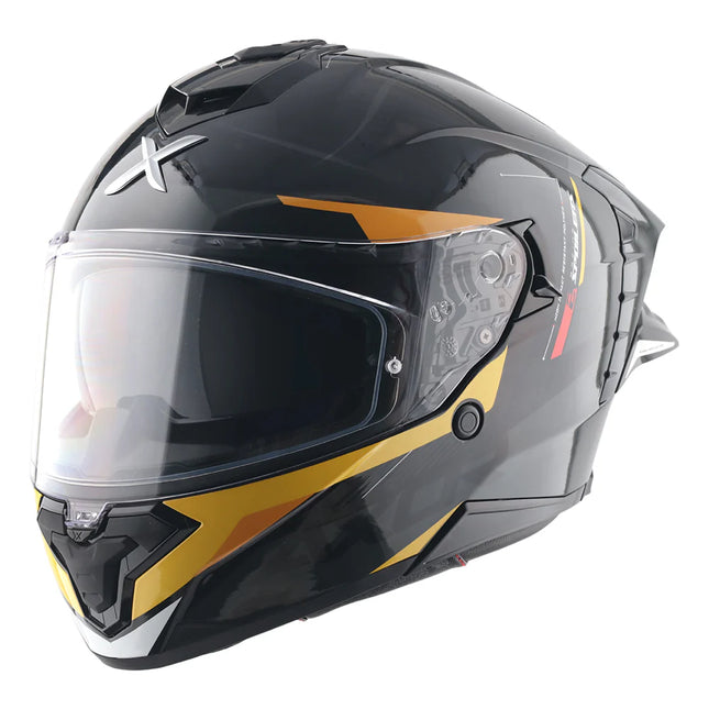 Axor Brutale Kryptic Black Yellow Dual Spoiler Helmet