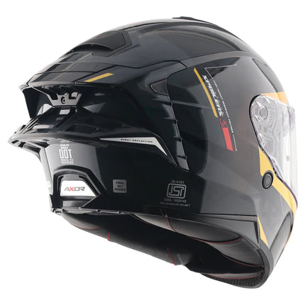 Axor Brutale Kryptic Black Yellow Dual Spoiler Helmet Axor
