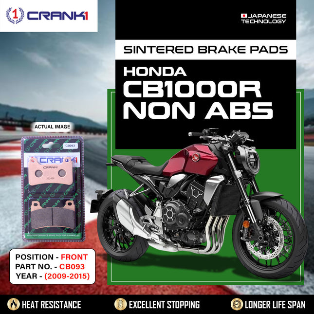 CRANK1 Brake Pads for Honda CBR 1000 RR Fireblade — Sintered, Front & Rear