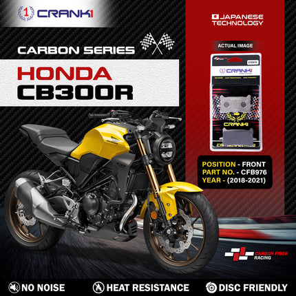 CRANK1 Brake Pads for Honda CB300R — Ceramic & Sintered, Front & Rear