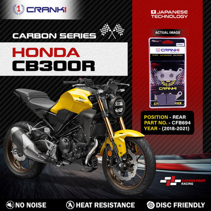 CRANK1 Brake Pads for Honda CB300R — Ceramic & Sintered, Front & Rear