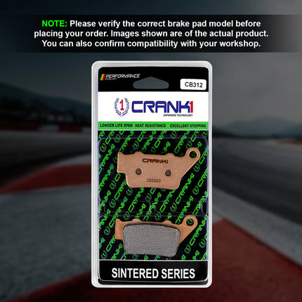 CRANK1 Brake Pads for Triumph Street Triple 765 — Sintered, Front & Rear