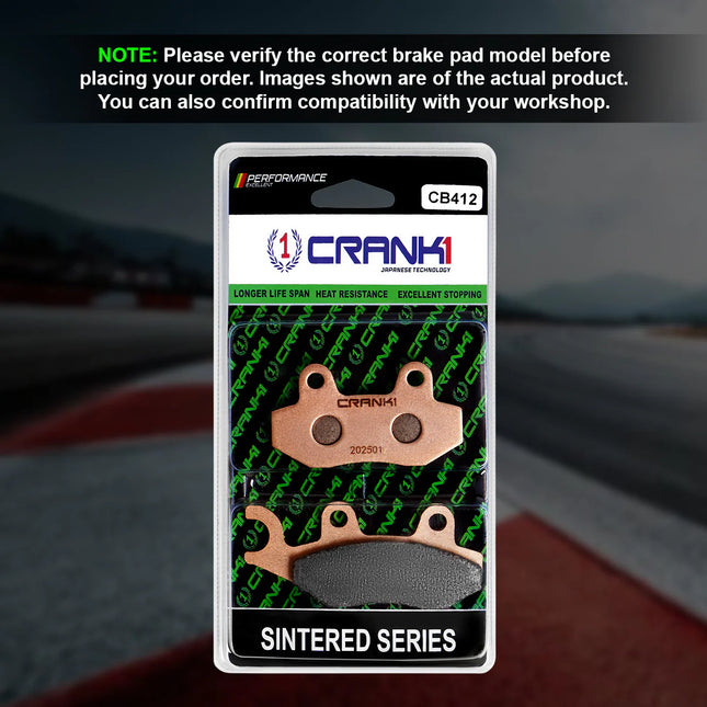 CRANK1 Brake Pads for Triumph Thruxton 1200 — Sintered, Front & Rear