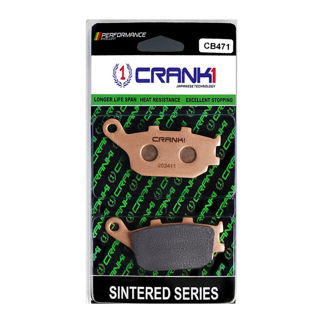 CRANK1 Brake Pads for Suzuki Bandit, Sintered, Rear, CRANK1 CB471 in retail packaging