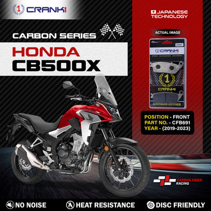 CRANK1 Brake Pads for Honda CB500X — Sintered, Front & Rear