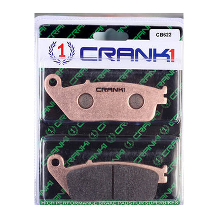 CRANK1 CB622 sintered brake pads for Kawasaki Ninja 650, front, in retail packaging