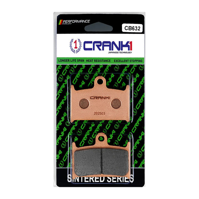 CRANK1 Brake Pads for Triumph Thunderbird Storm, Sintered, Front & Rear, CRANK1 CB632 in retail packaging