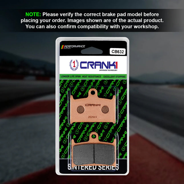 CRANK1 Brake Pads for Triumph Rocket 3, Sintered, Front