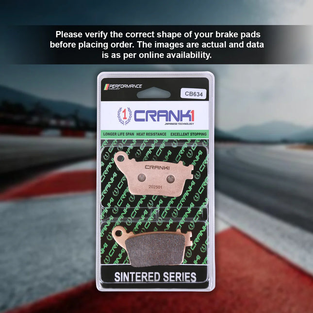 CRANK1 Brake Pads for Honda CBR1000RR-R Fireblade SP — Sintered, Front & Rear