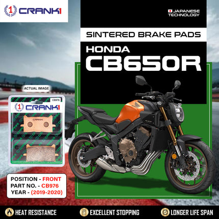 Sintered Brake Pads For Honda CB650R (2019-2020) - Front - CB976 - 2 Sets - CRANK1