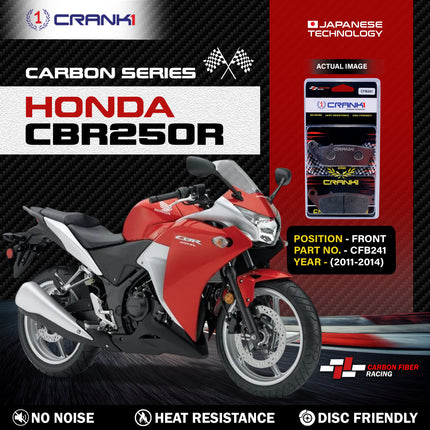 CRANK1 Brake Pads for Honda CBR250R — Sintered, Front & Rear
