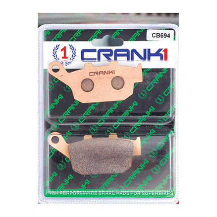 CRANK1 Brake Pads for Honda CBR250R, Sintered, Front & Rear, in retail packaging