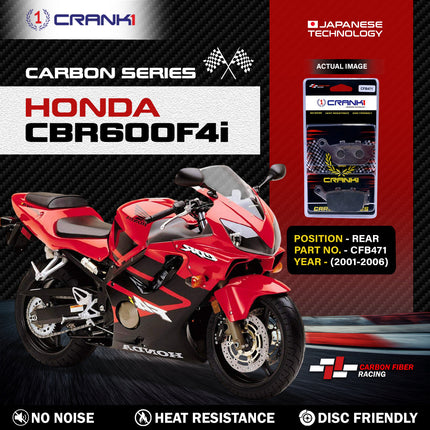 CRANK1 Brake Pads for Honda CBR600F4i — Sintered, Front & Rear
