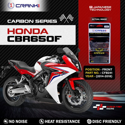 CRANK1 Brake Pads for Honda CBR650F — Ceramic & Sintered, Front & Rear