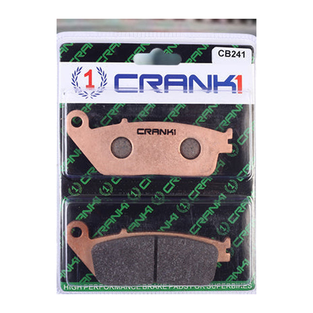 CRANK1 Brake Pads for Triumph Thruxton 865, Sintered, Front & Rear, in retail packaging